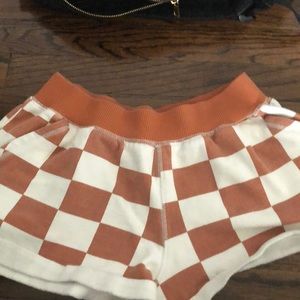 checkered shorts